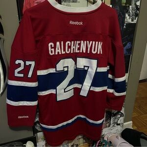 NHL Reebok Red Youth Hockey Jersey with Blue & White Stripes adult xs canadiens